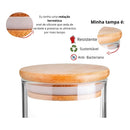 Potes Herméticos Organiza Glass: Coleção Bambu & Crystal™