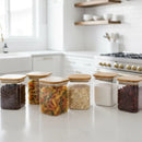 Potes Herméticos Organiza Glass: Coleção Bambu & Crystal™