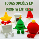 Kit Luxo Enfeites 3D em Acrílico/MDF: Estrela, Bola, Pinheiro e Presente (Decoração de Natal Moderna, Criativa e com Efeito de Profundidade)