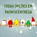 Kit Luxo Enfeites 3D em Acrílico/MDF: Estrela, Bola, Pinheiro e Presente (Decoração de Natal Moderna, Criativa e com Efeito de Profundidade)