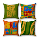 Kit 4 Capas Almofadas Brasil Copa do Mundo Hexa Decorativa Verde Amarela 45x45 Lançamento Bibi Painéis