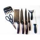 Kit Facas 8 Peças Antiaderente Cozinha Profissional Chef Churrasco