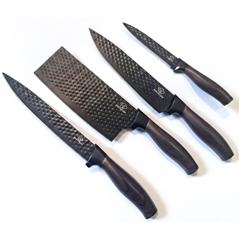 Kit Facas 8 Peças Antiaderente Cozinha Profissional Chef Churrasco