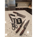 Kit Facas 8 Peças Antiaderente Cozinha Profissional Chef Churrasco