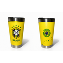 Copo Térmico Premium Brasil em Aço Inox com Tampa - Copa do Mundo