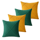 Kit 4 Capas de Almofada Drapeadas em Suede
