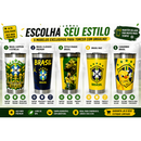 Copo Térmico Premium Brasil em Aço Inox com Tampa - Copa do Mundo