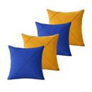 Kit 4 Capas de Almofada Drapeadas em Suede