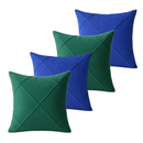 Kit 4 Capas de Almofada Drapeadas em Suede