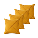 Kit 4 Capas de Almofada Drapeadas em Suede
