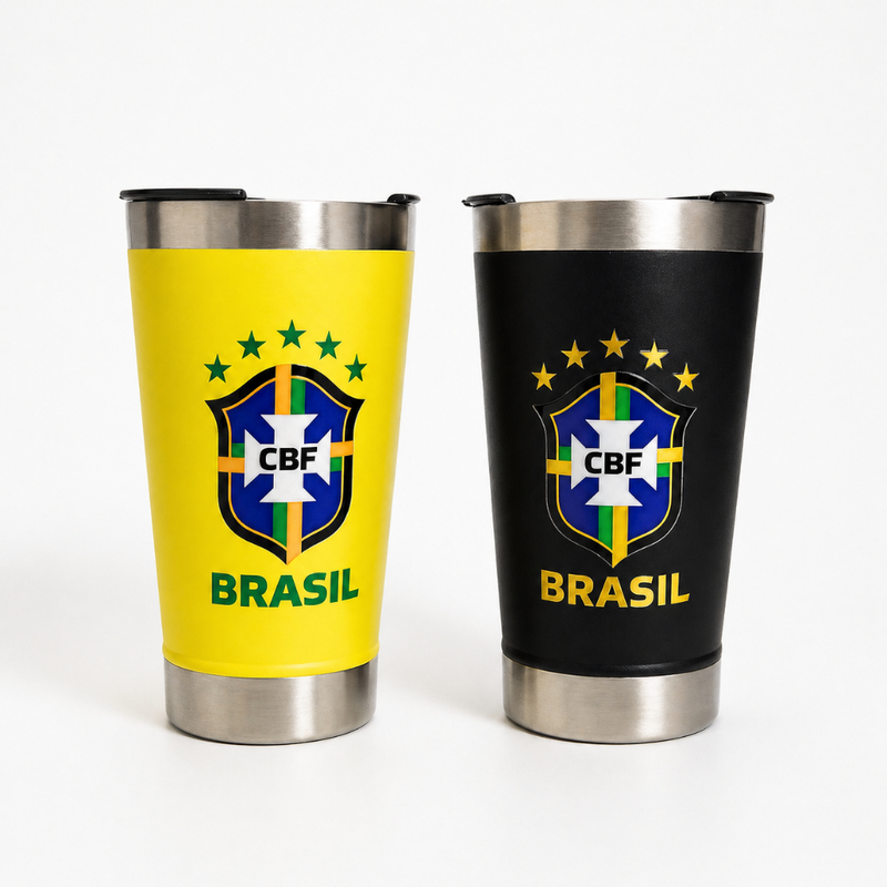 Kit de 2 Copos Térmicos em Inox do Brasil