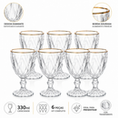 Jogo de Taças Diamond Premium 330ml – Design em Relevo