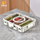 Caixa Organizadora Transparente Empilhável com Divisórias: Solução Multiuso para Geladeira e Despensa (O Fim da Bagunça de Itens Soltos)