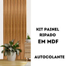 Painel Ripado MDF 3D Autocolante (Kit 50 Peças): A Revolução do Luxo Instantâneo para Transformar sua Sala ou Quarto sem Poeira nem Marceneiro