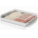 Porta-Frios Duplo com Divisória e Tampa: Pote Organizador Hermético para Presunto, Queijo e Bacon (O Segredo do Frescor Perfeito)