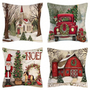 Kit 4 Capas Para Almofada Modelo Natal Aveludado Decorativo Natal