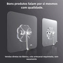 KIT de Ganchos Adesivos Fortes (10 ou 20 Unidades) Sem Perfuração: A Solução Autocolante e Multifuncional Para Organizar Casa, Cozinha e Banheiro
