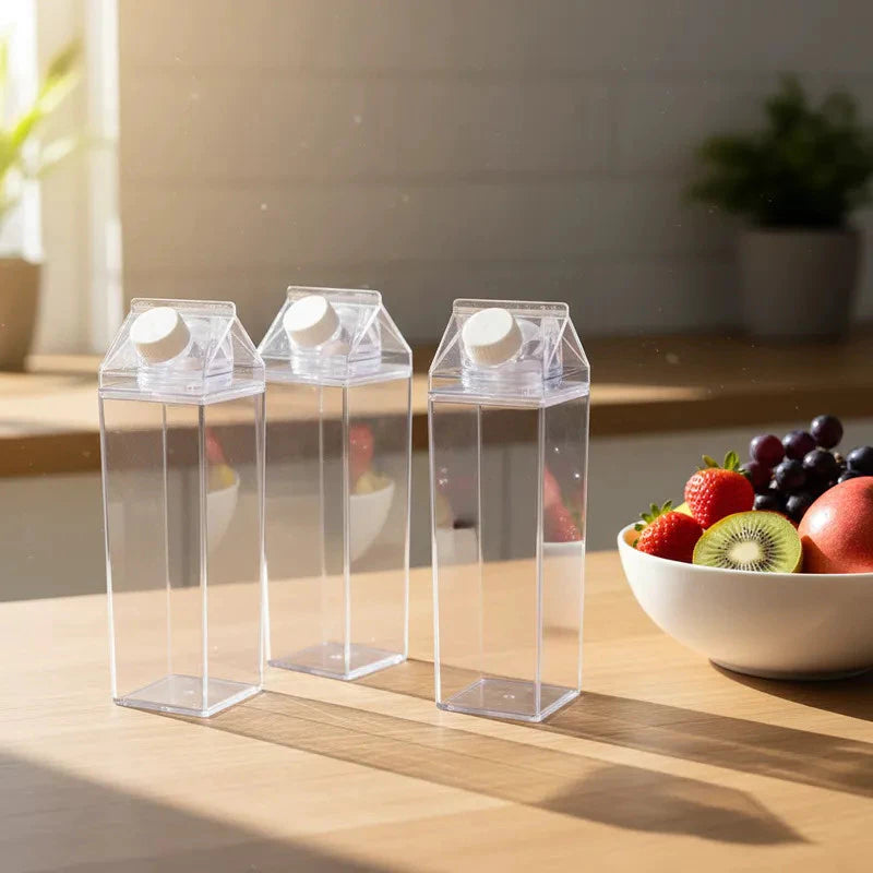 Kit Milk Crystal 1000ml: O Pack de Organização Minimalista™