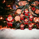 Kit Luxo 6 Pendentes Papai Noel em Veludo Vermelho 6.5cm: Enfeites de Árvore que Trazem a Magia e a Textura Real do Natal