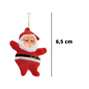 Kit Luxo 6 Pendentes Papai Noel em Veludo Vermelho 6.5cm: Enfeites de Árvore que Trazem a Magia e a Textura Real do Natal