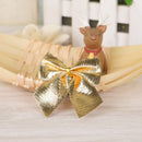 Kit Luxo 24 Laços de Natal Premium: Enfeite Pendente Dourado e Vermelho para Árvore e Guirlandas (Preenchimento Completo e Elegante)