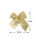 Kit Luxo 24 Laços de Natal Premium: Enfeite Pendente Dourado e Vermelho para Árvore e Guirlandas (Preenchimento Completo e Elegante)