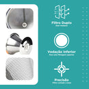Filtro Coador de Café Inox Reutilizável - Seu último filtro de café