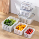 Kit 3 Potes Organizadores de Geladeira Gourmet Com Drenagem Smart